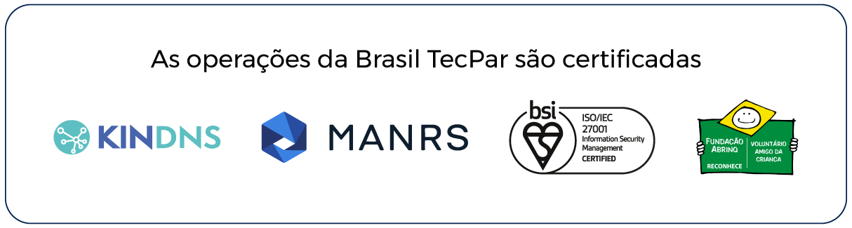 Operação certificada pela Brasil TecPar
